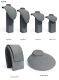 Gray Microfiber Pendant Display Stand