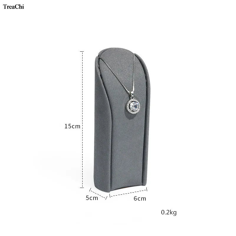 Gray Microfiber Pendant Display Stand