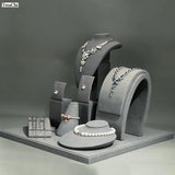 Gray Microfiber Pendant Display Stand