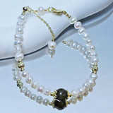 Gray Moonstone Love Affair Baroque Pearl Bracelet