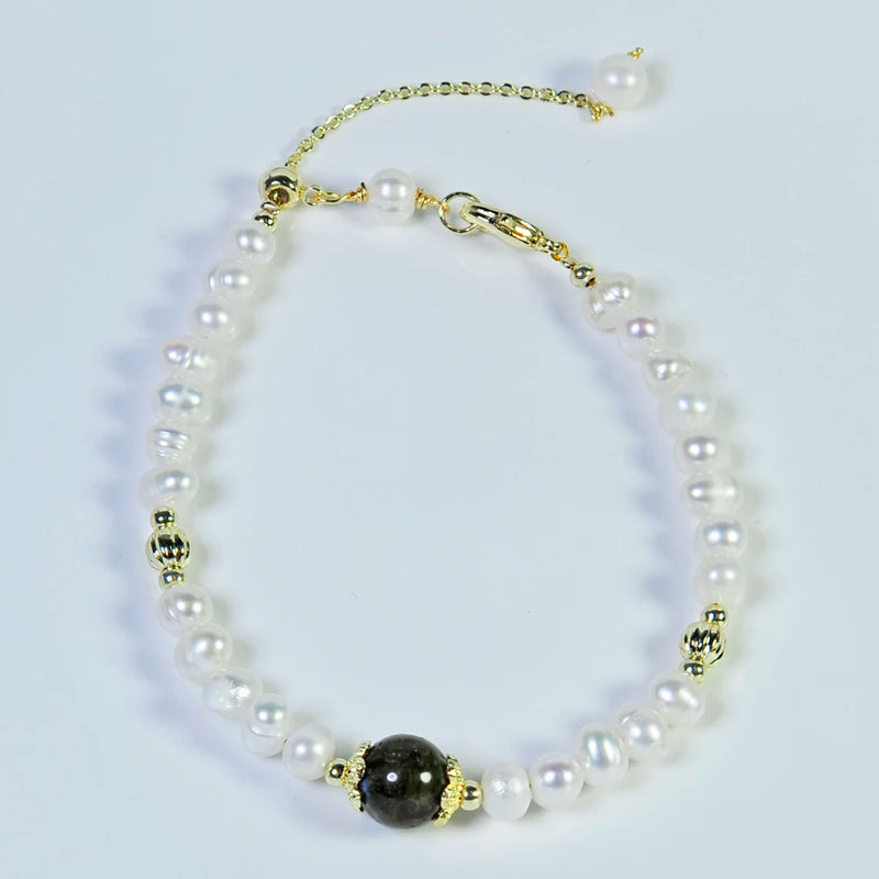 Gray Moonstone Love Affair Baroque Pearl Bracelet