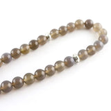 Gray Agate Stone Beads Bracelet 33 Rosary Tasbih Muslim Allah Muhammad