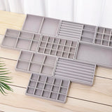 Soft Velvet Jewelry Tray Organizer Drawer Storage Display