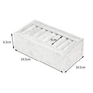 Velvet Jewelry Ring Display Box Holder Organizer Case 19.5cm*10.5cm*6.3cm