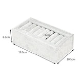 Velvet Jewelry Ring Display Box Holder Organizer Case 19.5cm*10.5cm*6.3cm