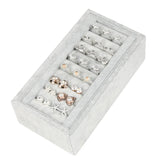 Velvet Jewelry Ring Display Box Holder Organizer Case 19.5cm*10.5cm*6.3cm