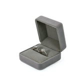Gray Velvet Double Ring and Large Pendant Box Gift