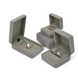 Gray Velvet Double Ring and Large Pendant Box Gift