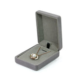 Gray Velvet Double Ring and Large Pendant Box Gift