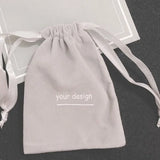 50 Gray Velvet Gift Bags 5x7cm-9x12cm Drawstring Pouches Jewelry Logo