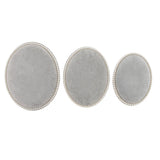 Gray Velvet Oval Necklace Earring Bracelet Display Stand