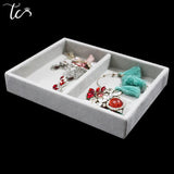 Gray Velvet Jewelry Tray Holder Display Trays