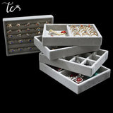 Gray Velvet Jewelry Tray Holder Display Trays