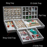 Gray Velvet Jewelry Tray Holder Display Trays