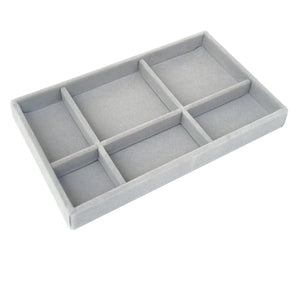 Gray Velvet Suede Earrings Organizer Jewelry Display Stand Holder Rack