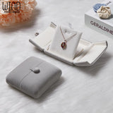 Gray Double Open Jewelry Box Wedding Ring Box Birthday Surprise Case