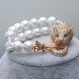 Leopard Shell Pearl Strand Bracelet for Sister