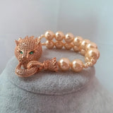 Leopard Shell Pearl Strand Bracelet for Sister