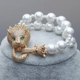Leopard Shell Pearl Strand Bracelet for Sister