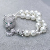 Leopard Shell Pearl Strand Bracelet for Sister
