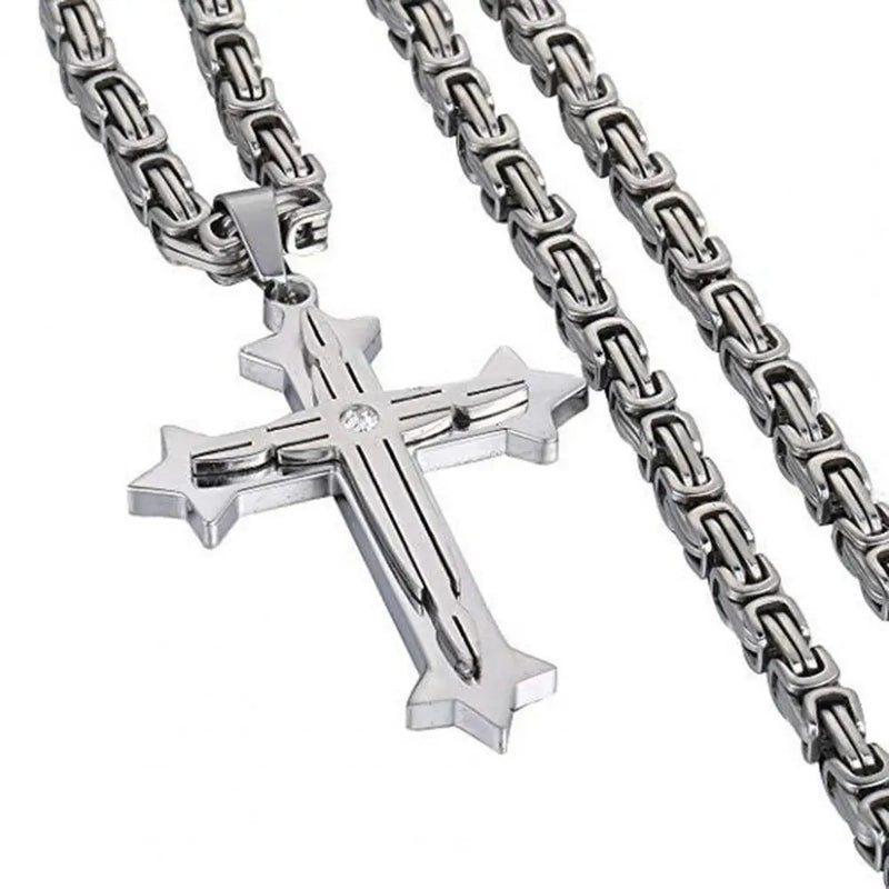 Charming Cross Chain Pendant Necklace for Men