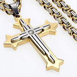 Charming Cross Chain Pendant Necklace for Men