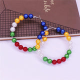 Large Pearl Masonic Eastern Star Earrings