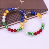 Large Pearl Masonic Eastern Star Earrings