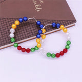 Large Pearl Masonic Eastern Star Earrings
