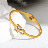 Evil Eye Charm Bracelet 18K Plated Stainless Steel Bangle for Women