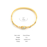 Evil Eye Charm Bracelet 18K Plated Stainless Steel Bangle for Women