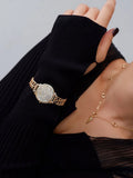 Rhinestone Round Stainless Bracelet Silver Chain Charm Jewelry