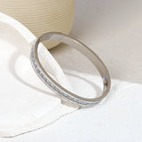 Geometric Rhinestone Charm Bangles Bracelets for Women Plated Bracelet