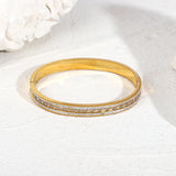 Geometric Rhinestone Charm Bangles Bracelets for Women Plated Bracelet