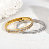 Geometric Rhinestone Charm Bangles Bracelets for Women Plated Bracelet