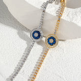Stainless Steel Cubic Zirconia Tennis Chain Bracelets for Women