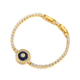 Stainless Steel Cubic Zirconia Tennis Chain Bracelets for Women