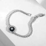 Stainless Steel Cubic Zirconia Tennis Chain Bracelets for Women