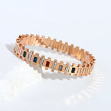 Geometric Stainless Steel Bangles for Women