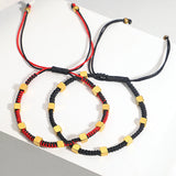 Stainless Steel Cube Bead Charms Bracelets for Couple