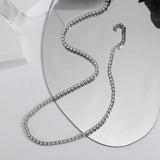 CZ Stainless Steel Choker Necklace Women Party Jewelry