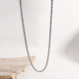 CZ Stainless Steel Choker Necklace Women Party Jewelry