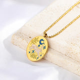 Stainless Steel Book Envelope Pendant Choker Necklace