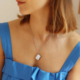 Stainless Steel Book Pendant Choker Necklace Unisex Jewelry