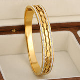 Rhinestone Charm Oval Steel Cuff Bracelet Bangles for Women