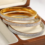 Rhinestone Charm Steel Bangle Bracelet Rose Bracelet Jewelry