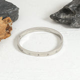 Stainless Steel CZ Charm Bangle Star Bracelet