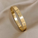 18K Plated Rhinestone Star Bangles for Women
