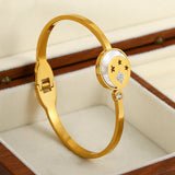 Stainless Steel Moon Star Charm Bracelet for Women