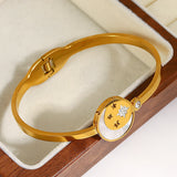 Stainless Steel Moon Star Charm Bracelet for Women